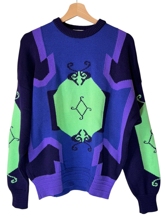 Maglione vintage Gianni Versace 100% lana - taglia 48, Made in Italy