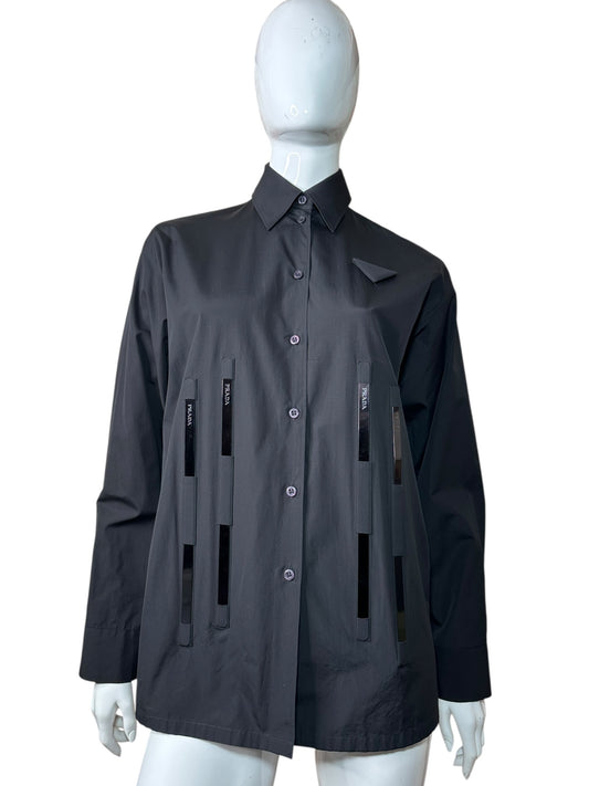 Prada camicia in cotone struttura