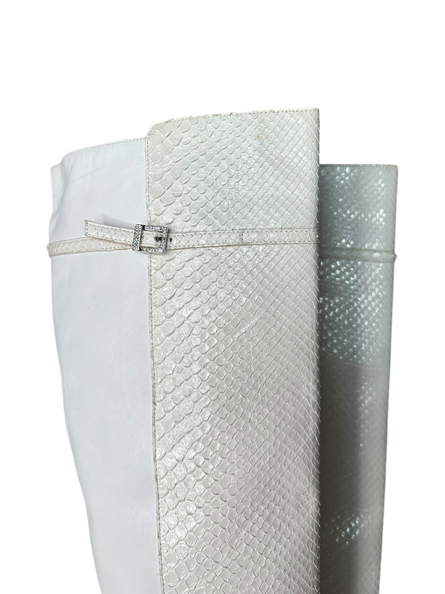 Blumarine stivali in pelle e pitone (40)
