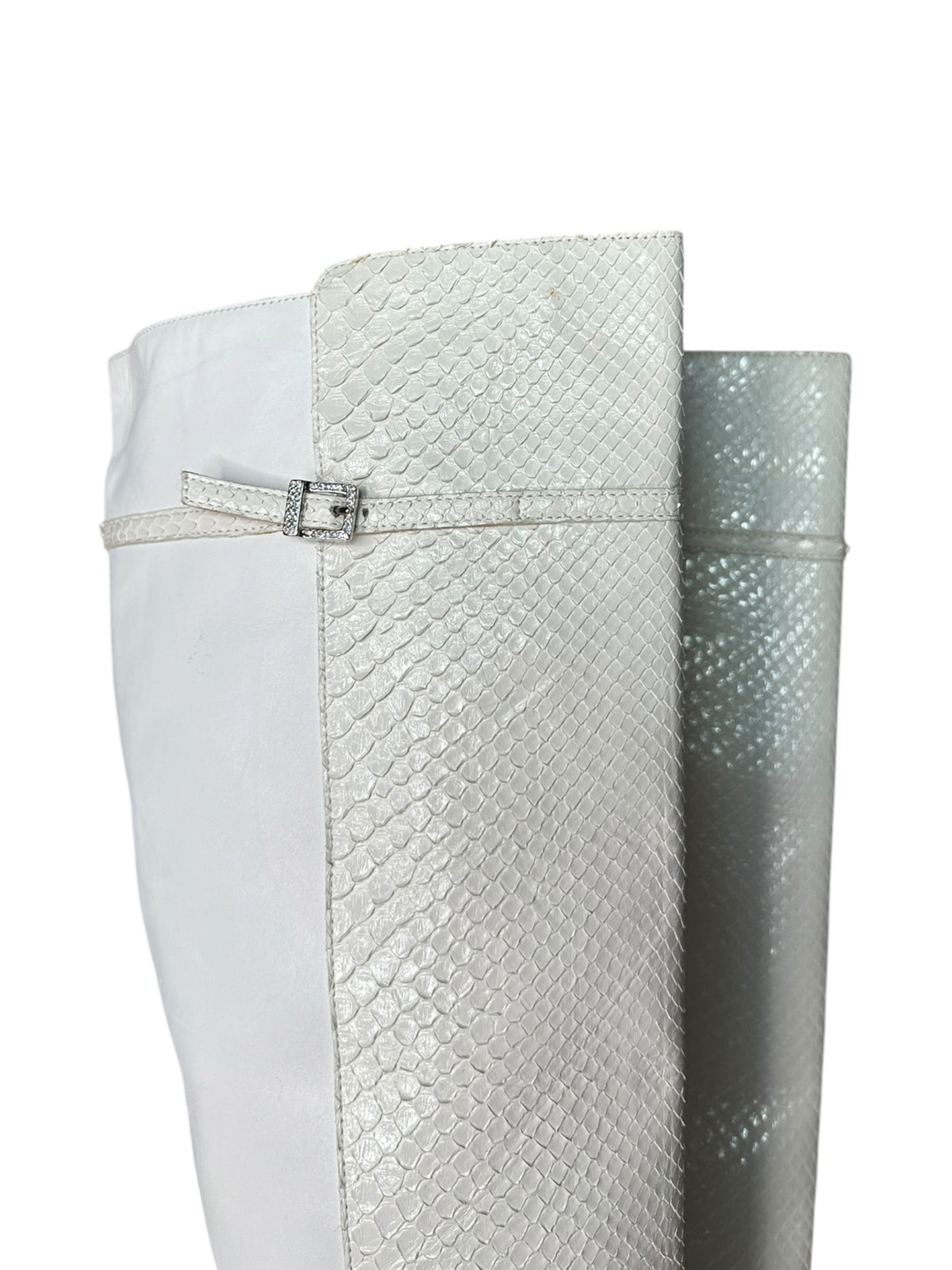 Blumarine stivali in pelle e pitone (40) Beatbox vintage