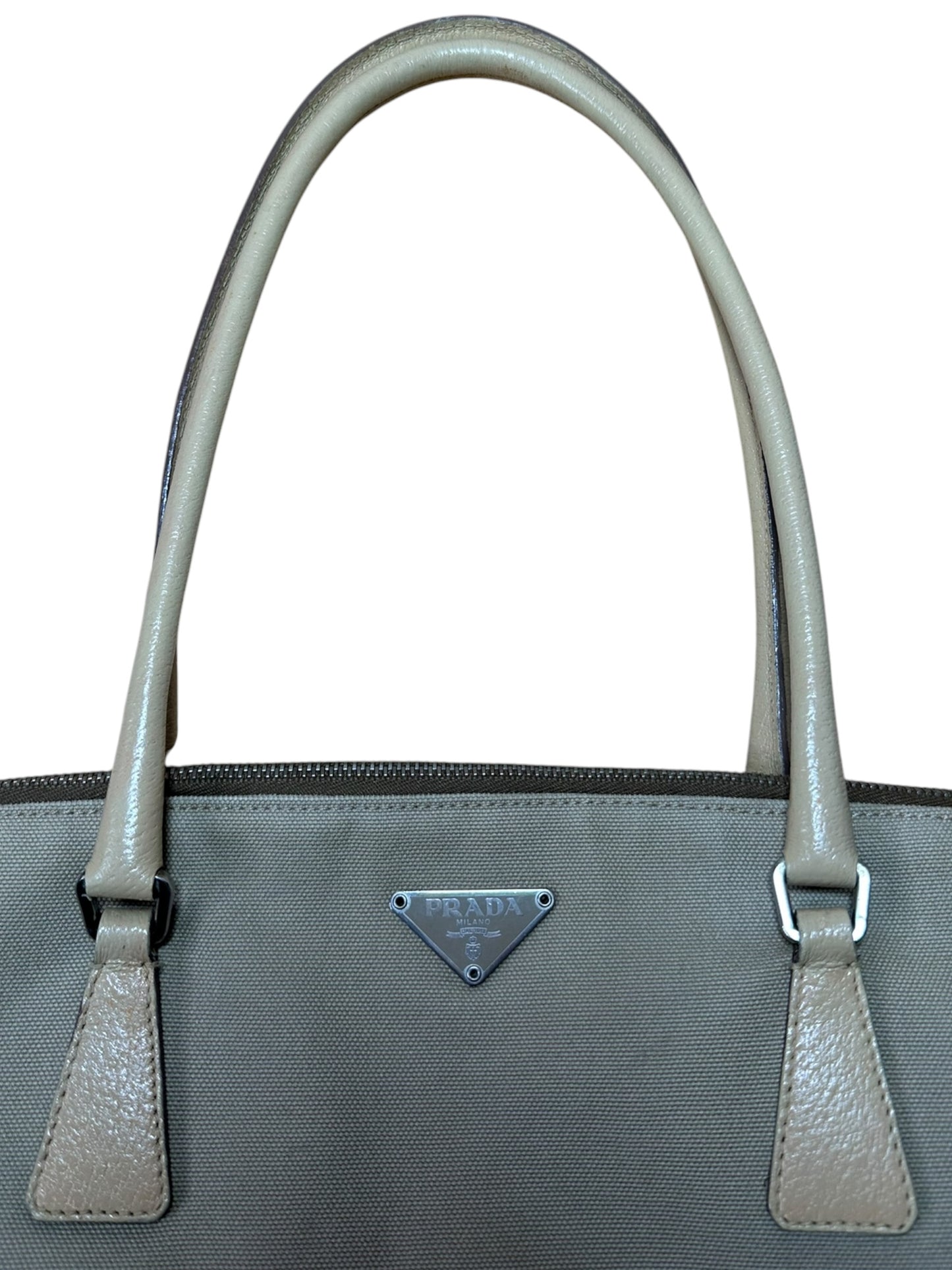 Prada borsa vintage in tela e pelle — foto 5