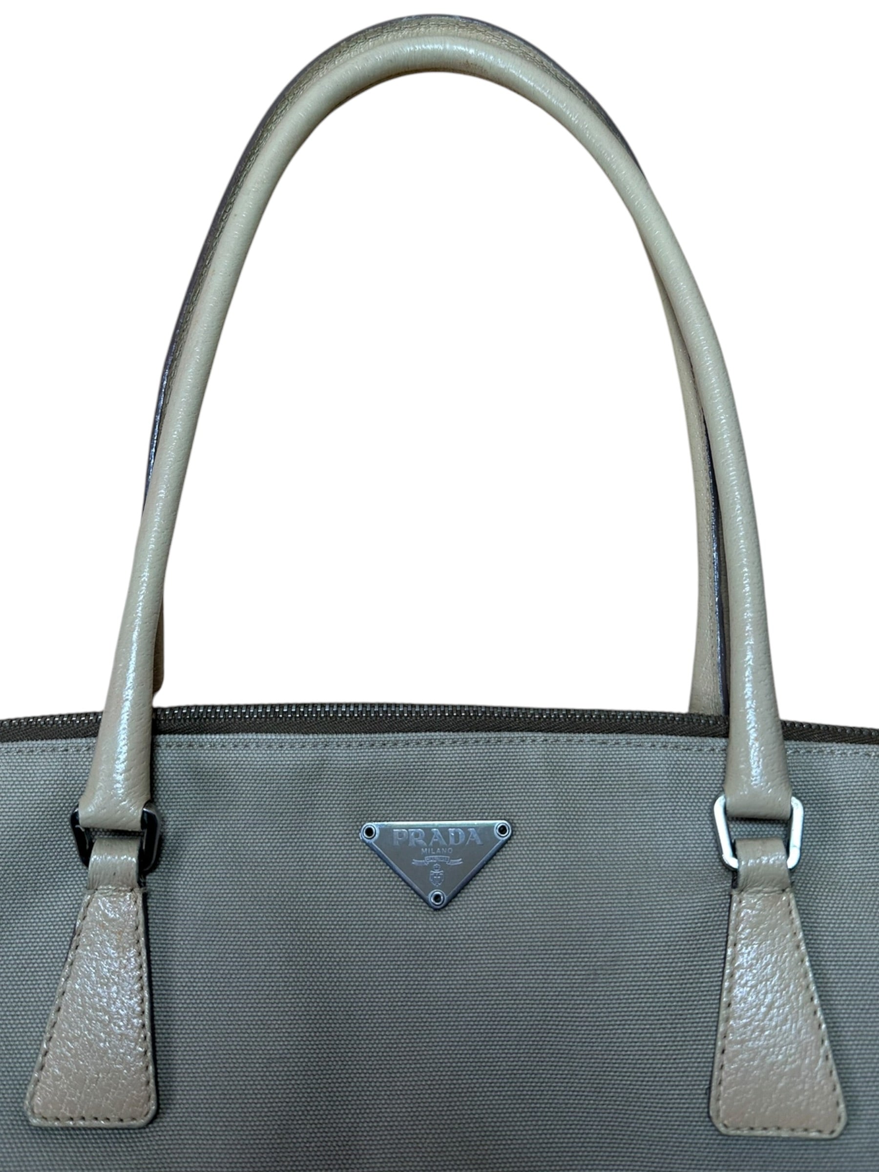 Prada borsa vintage in tela e pelle — foto 5