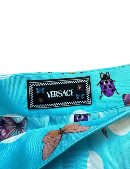Gonna Versace in Seta con Stampa Coccinelle e Pois — foto 4
