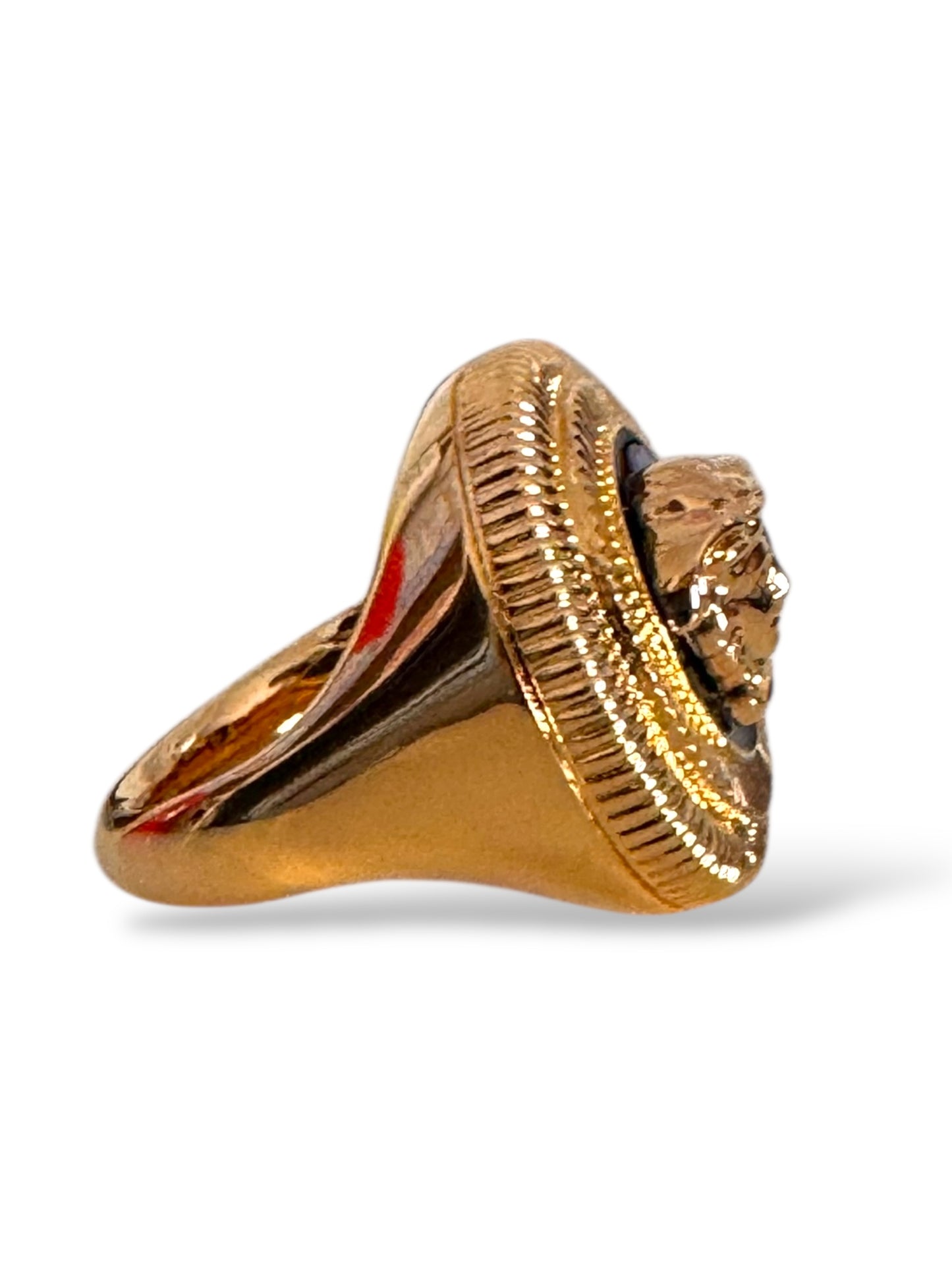 Anello Versace Medusa Gold Tone Fashion Jewelry Made in Italy Taglia 21 — foto 3