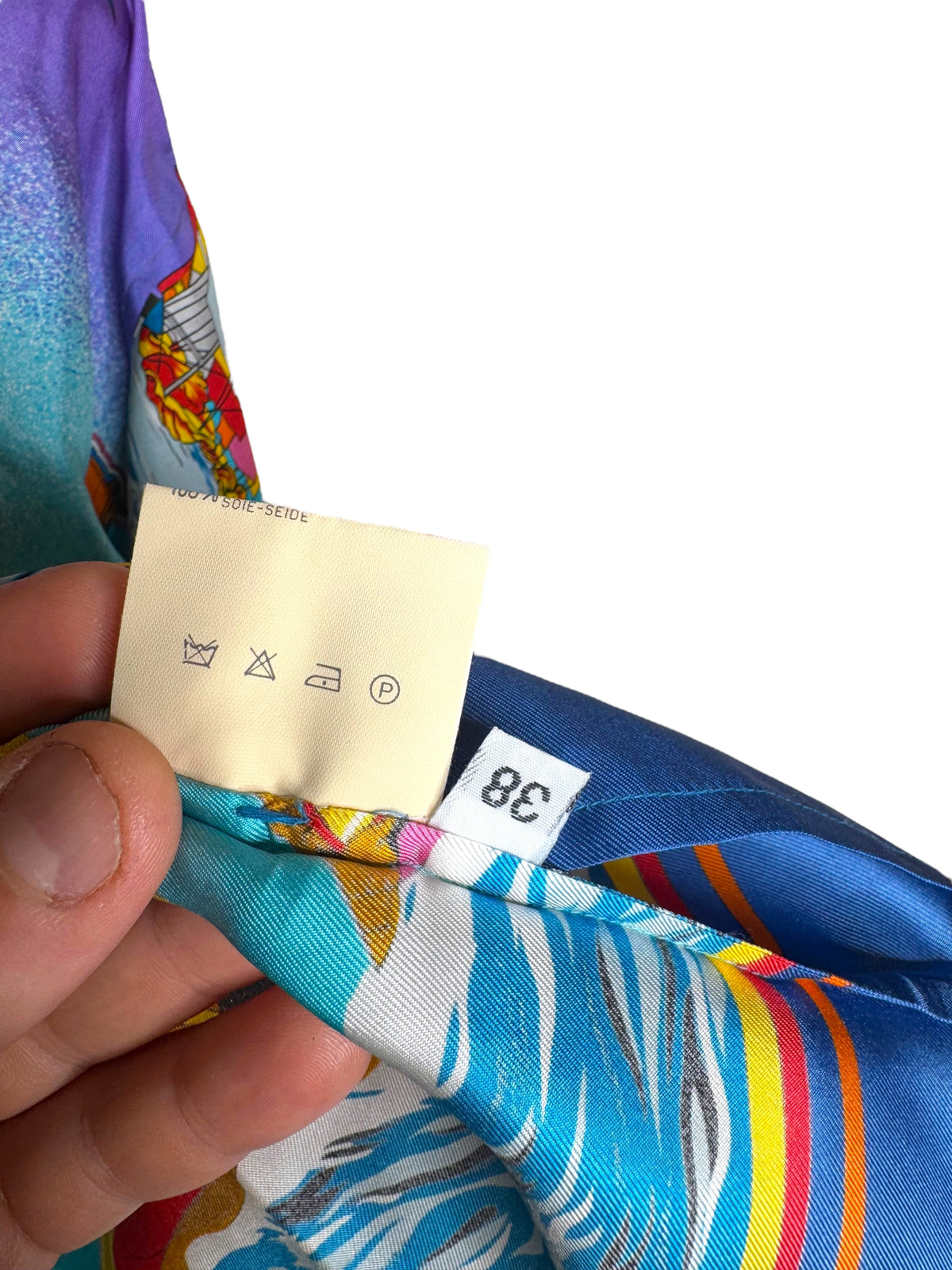 Camicia vintage donna Versace Sport in seta stampa nautica - Tg. 38 — foto 13
