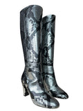 Gucci stivale in pelle stampata