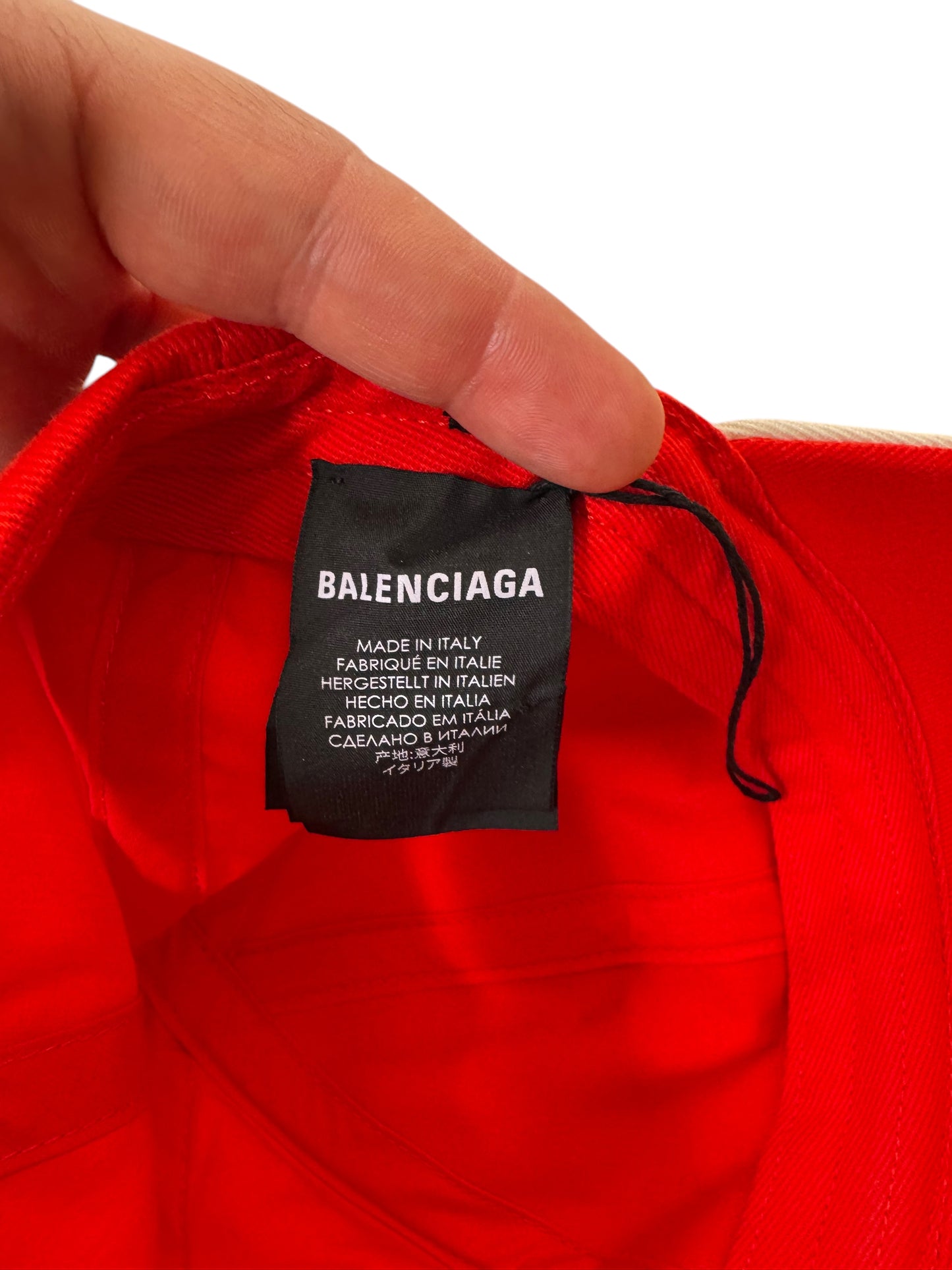 Cappellino Balenciaga rosso – Taglia L (59 cm) – Made in Italy