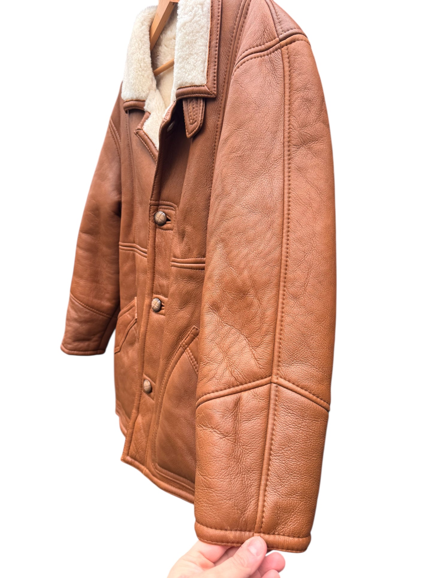 Giacca shearling uomo Arika Firenze vera pelle montone taglia 48