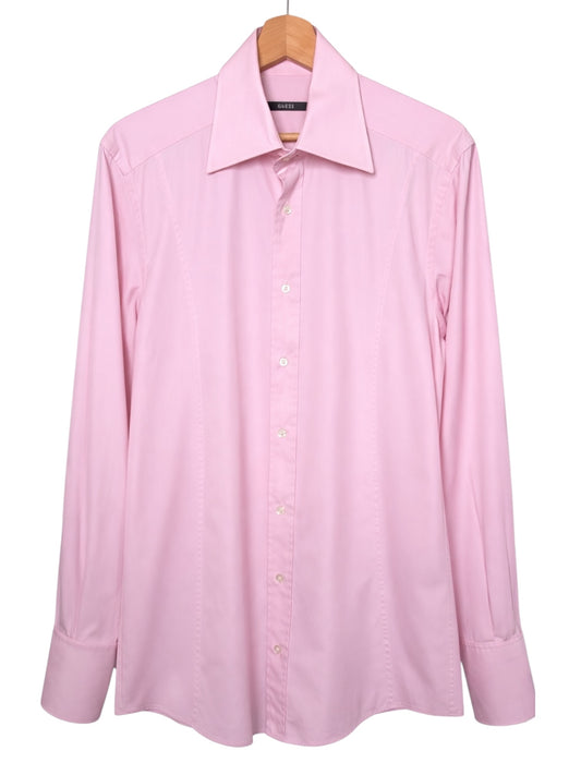 Camicia Gucci rosa uomo tg 39 con polsini alti