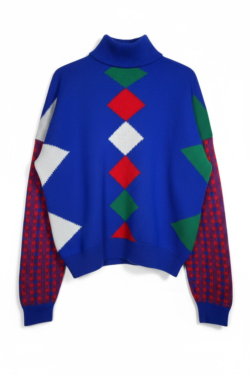 Maglione Gianni Versace vintage lana collo alto - IT 48