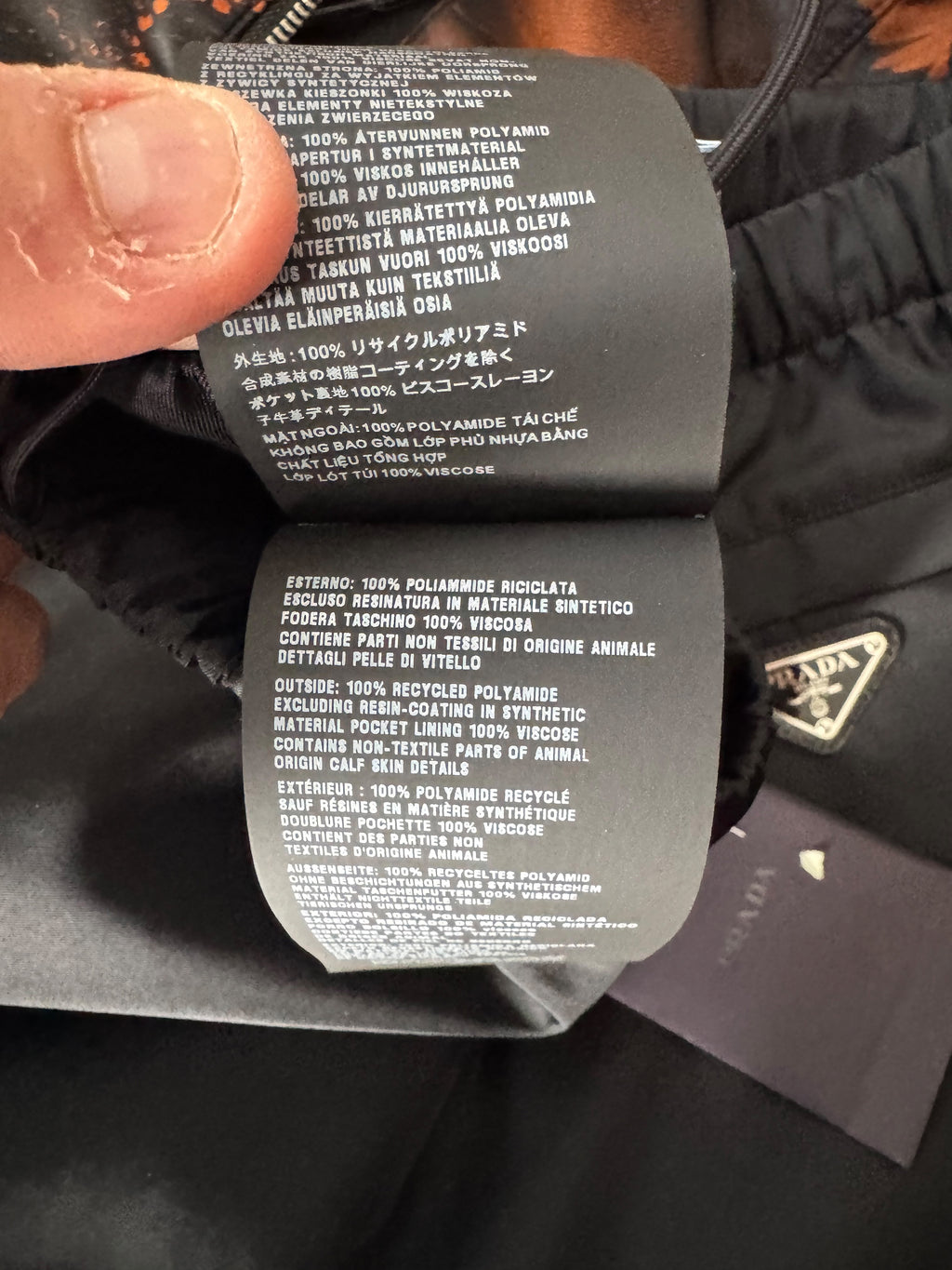 Prada pantaloni jogger Re-Nylon neri taglia 42