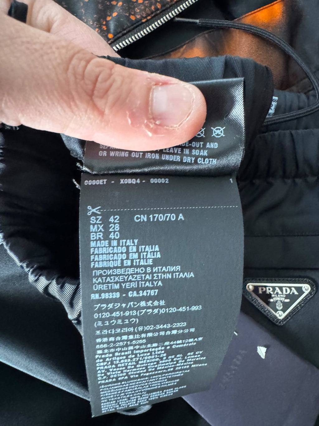 Prada pantaloni jogger Re-Nylon neri taglia 42