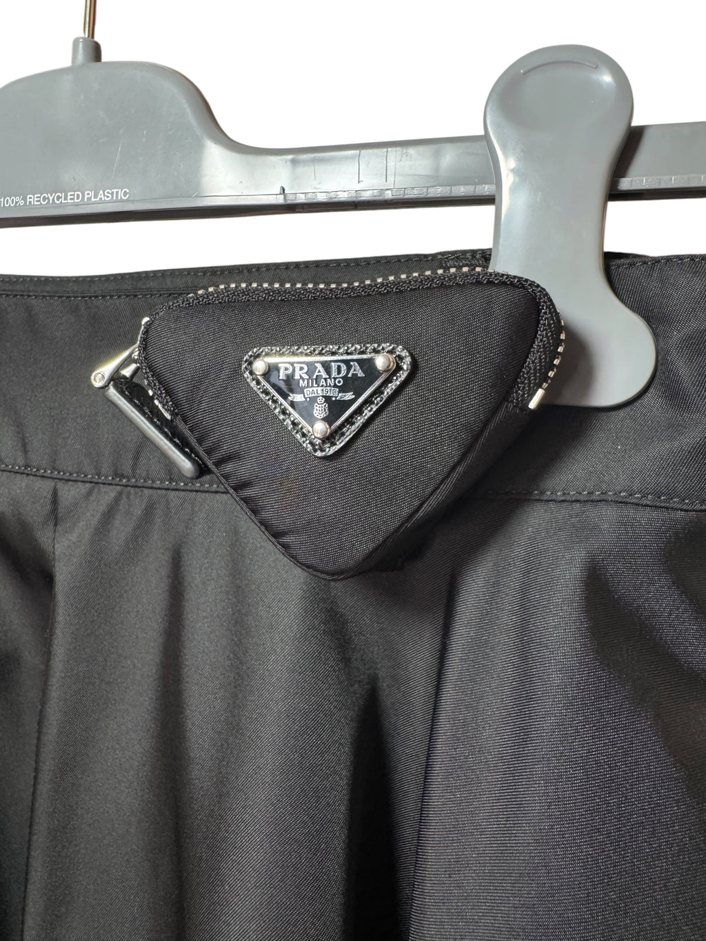 Prada gonna lunga nera plissettata Re-Nylon taglia 36