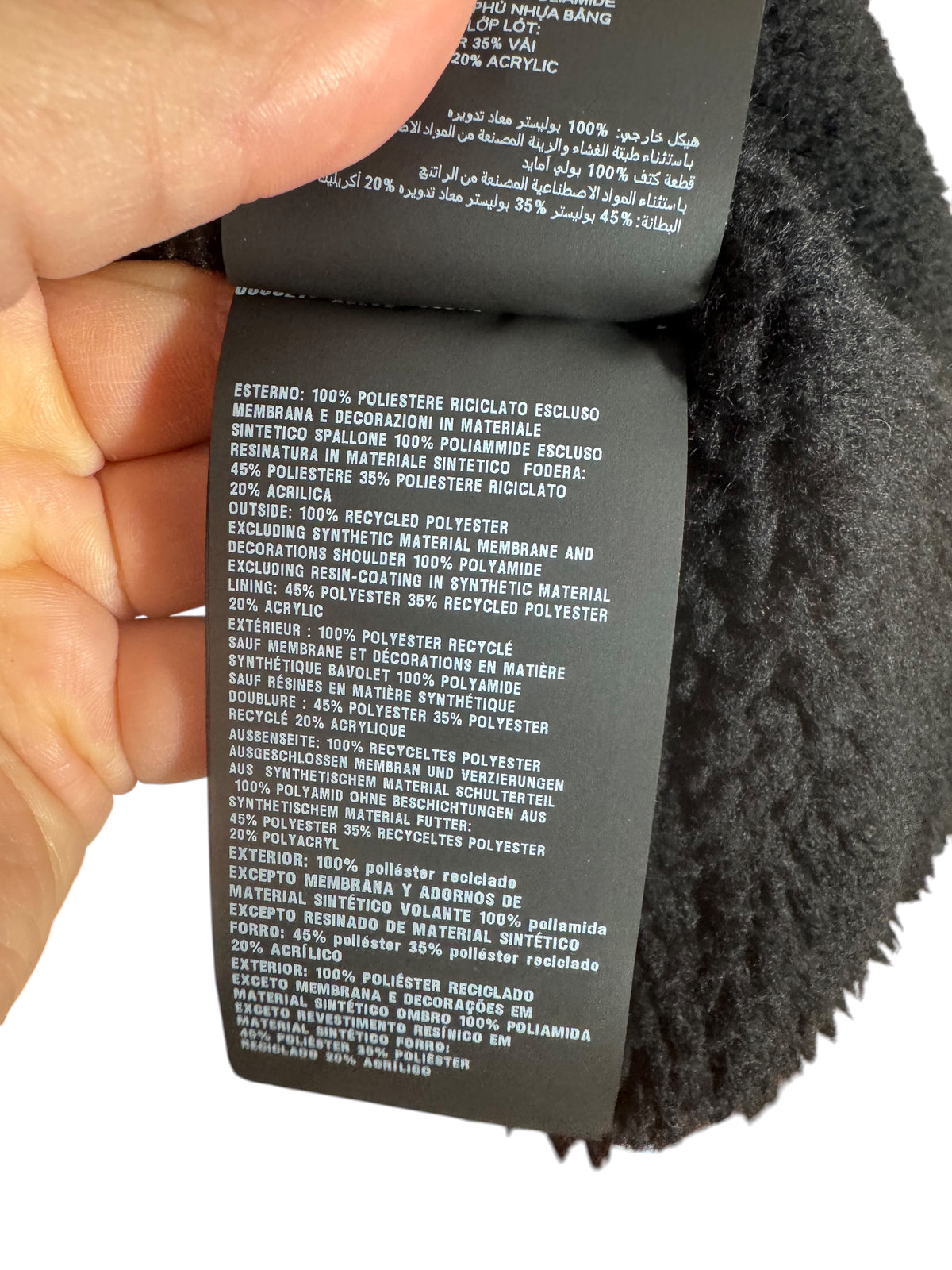 Prada Linea Rossa gilet tecnico Re-Nylon e sherpa taglia M
