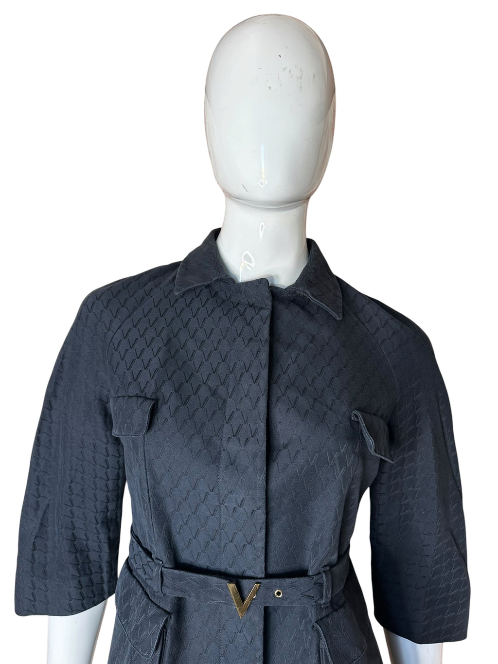 Blazer vintage Valentino nero con cintura