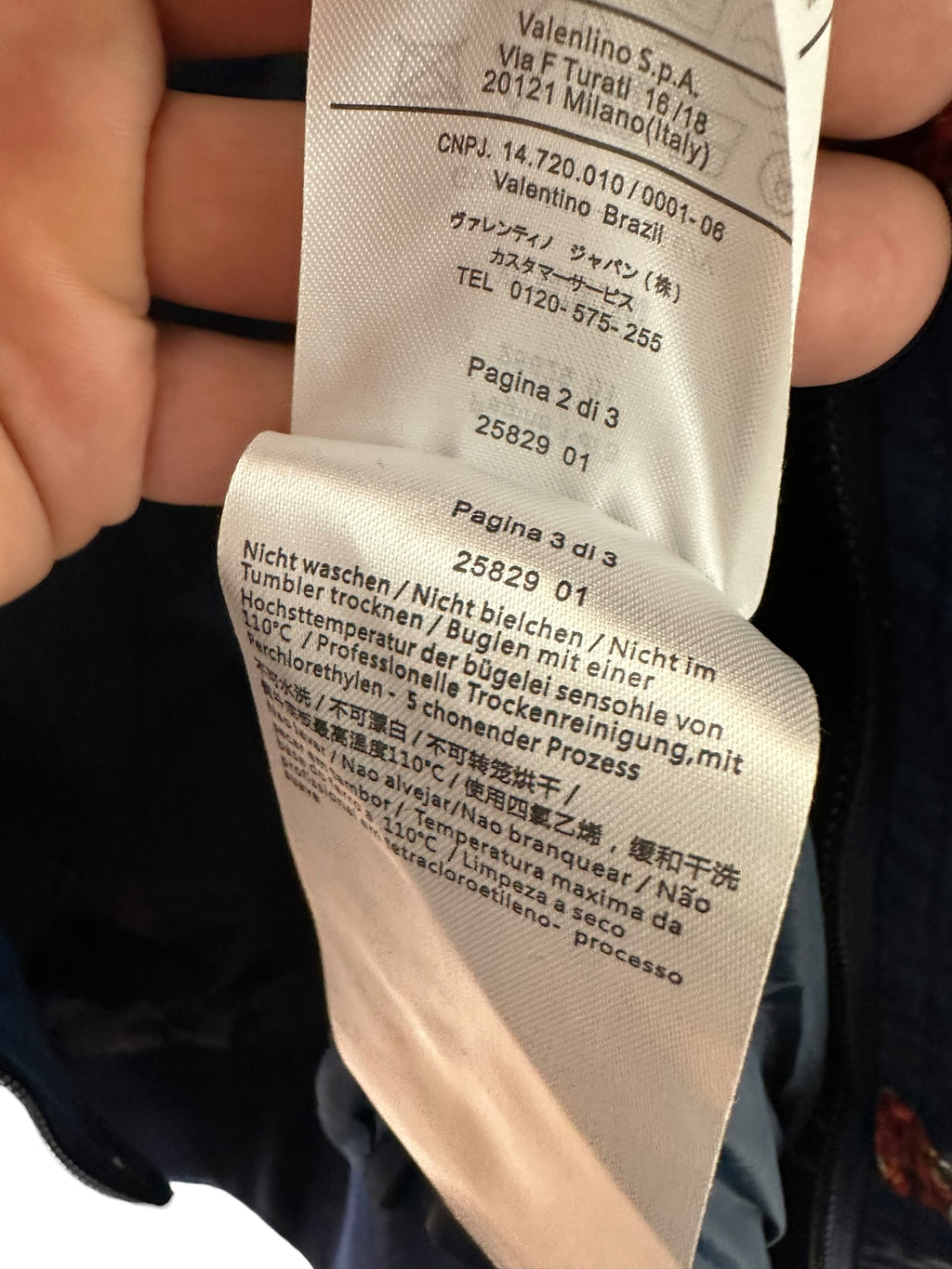 Bomber uomo Valentino blu con farfalle multicolore