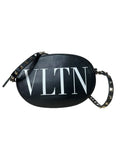 Borsa Valentino Garavani VLTN nera con tracolla borchiata