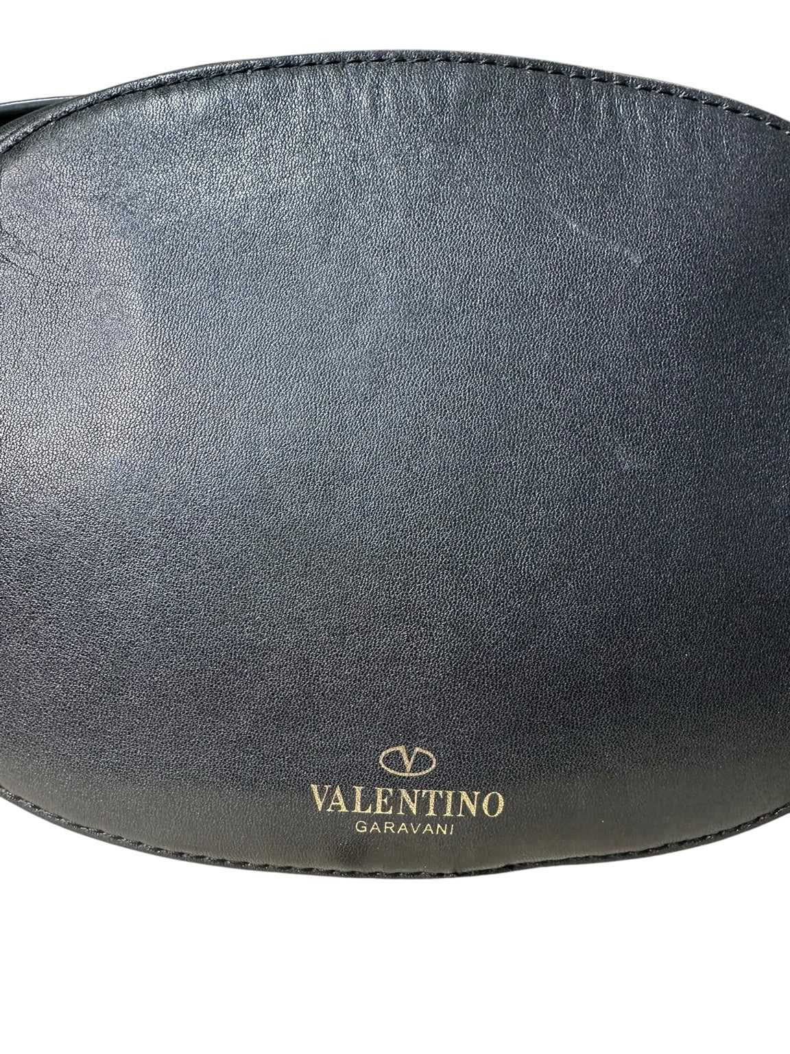 Borsa Valentino Garavani VLTN nera con tracolla borchiata