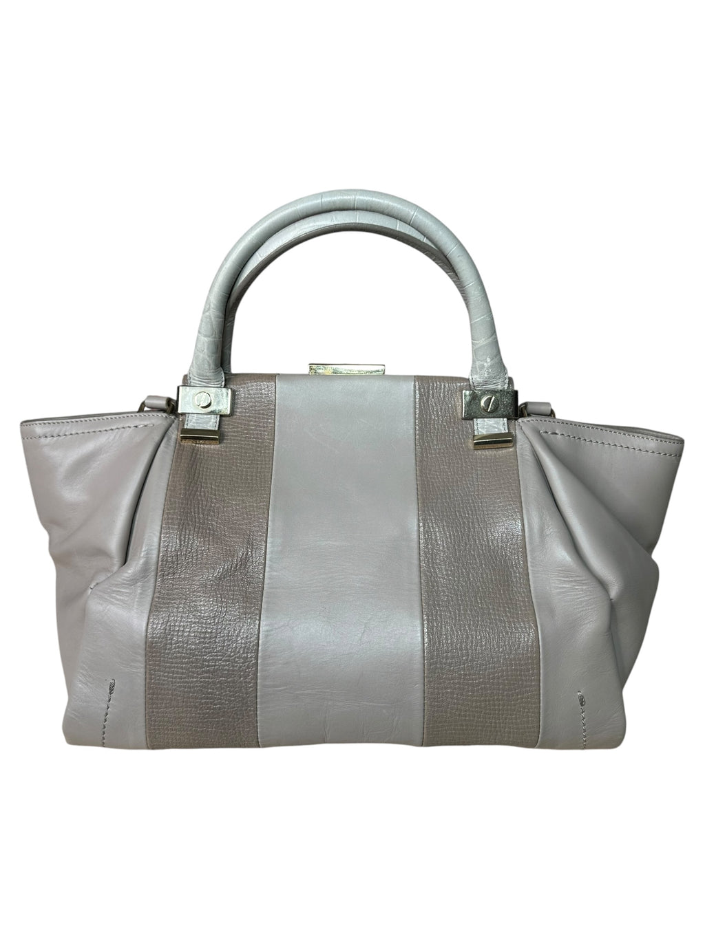 Borsa Lanvin in pelle grigio perla e tortora