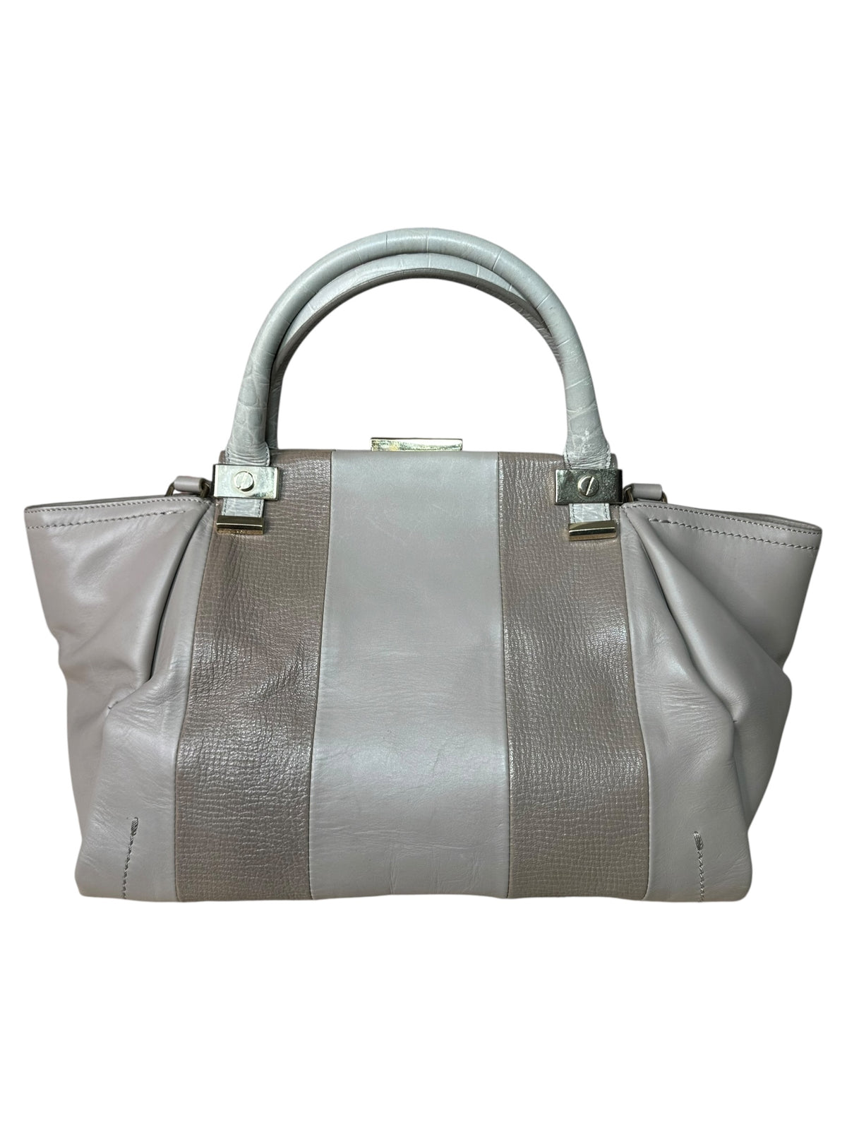 Borsa Lanvin in pelle grigio perla e tortora