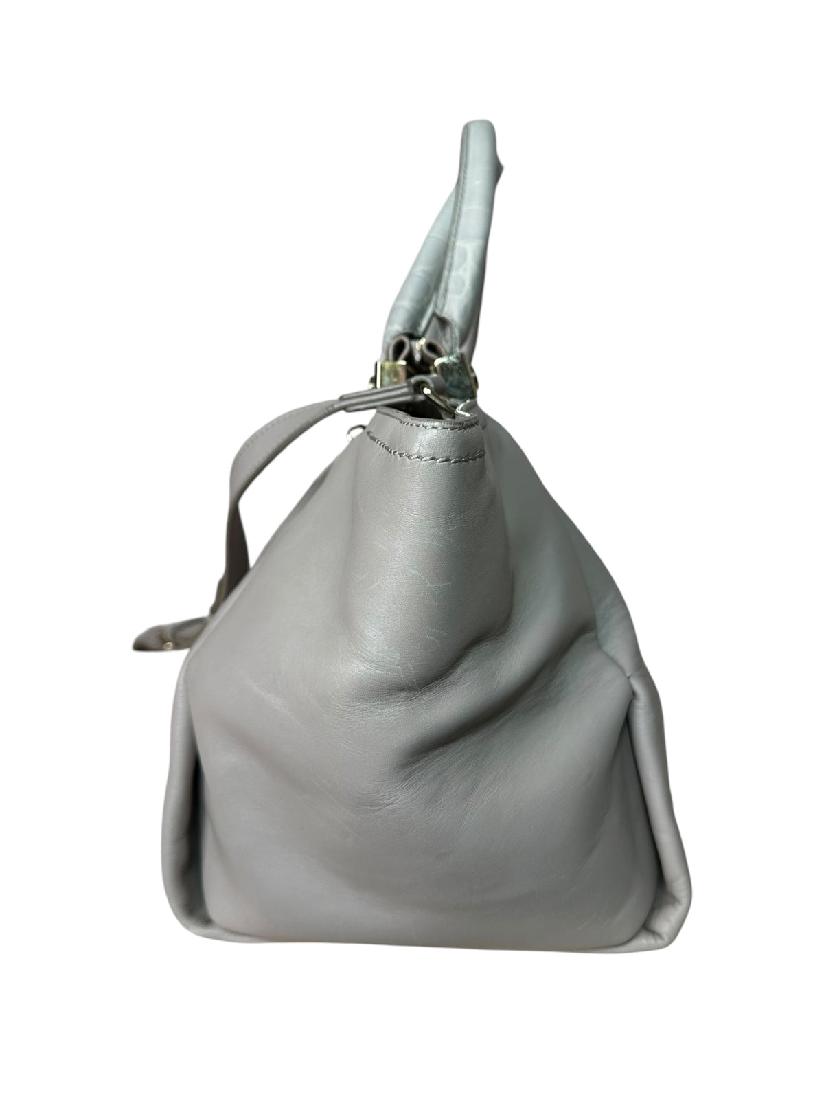 Borsa Lanvin in pelle grigio perla e tortora