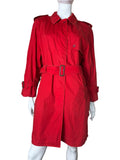 Trench vintage Burberry rosso con cintura