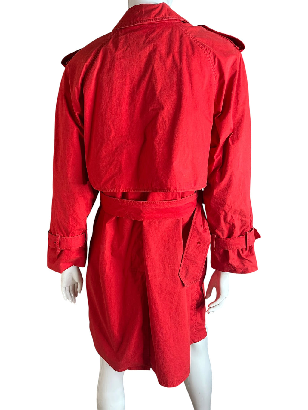 Trench vintage Burberry rosso con cintura