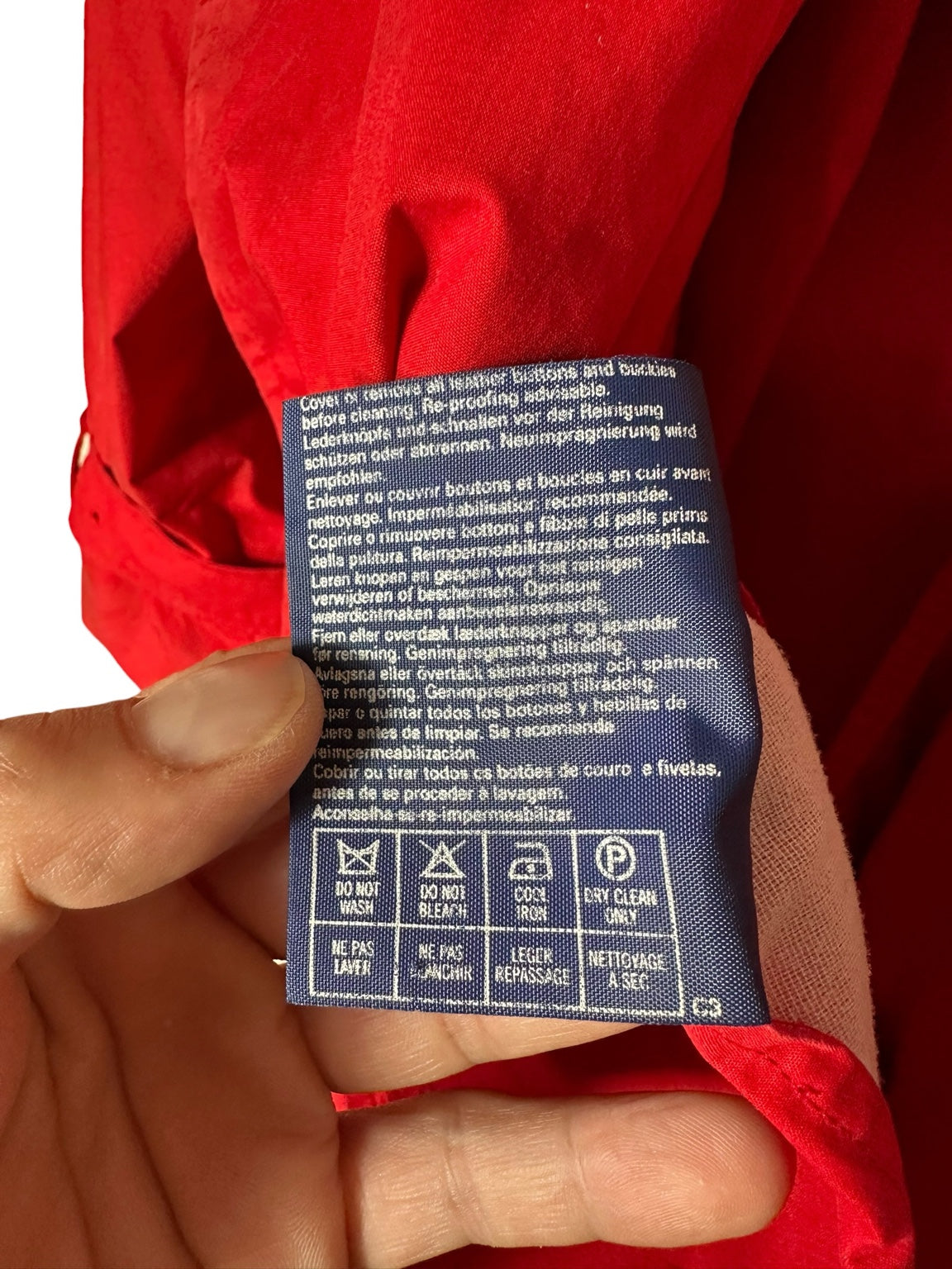 Trench vintage Burberry rosso con cintura
