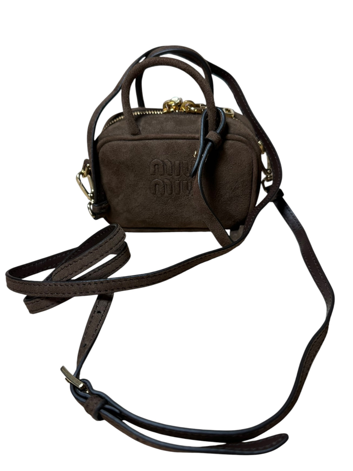 Micro borsa Miu Miu con tracolla regolabile