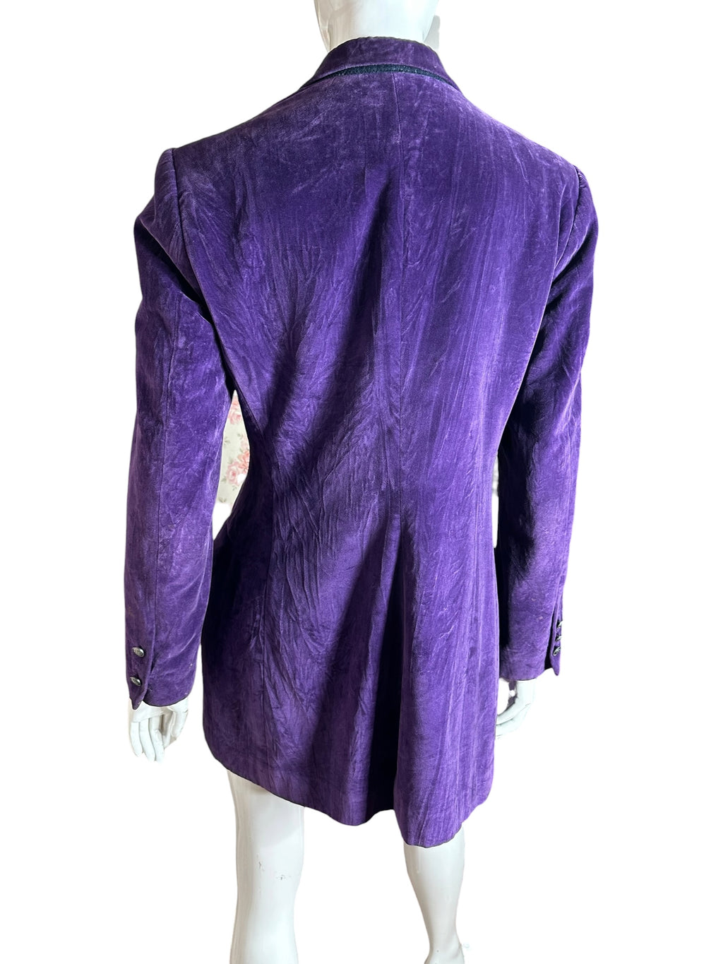 Blazer vintage Oliver Valentino in velluto viola – retro