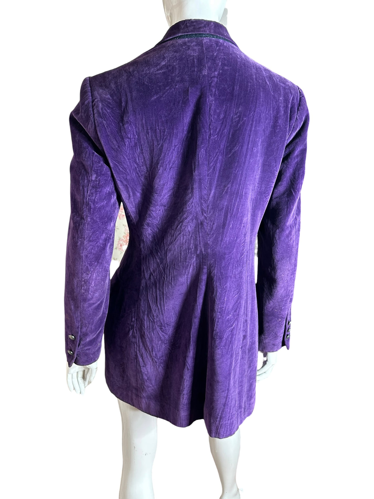 Blazer vintage Oliver Valentino in velluto viola – retro