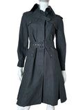 Trench Sportmax nero in cotone con cintura – 7668