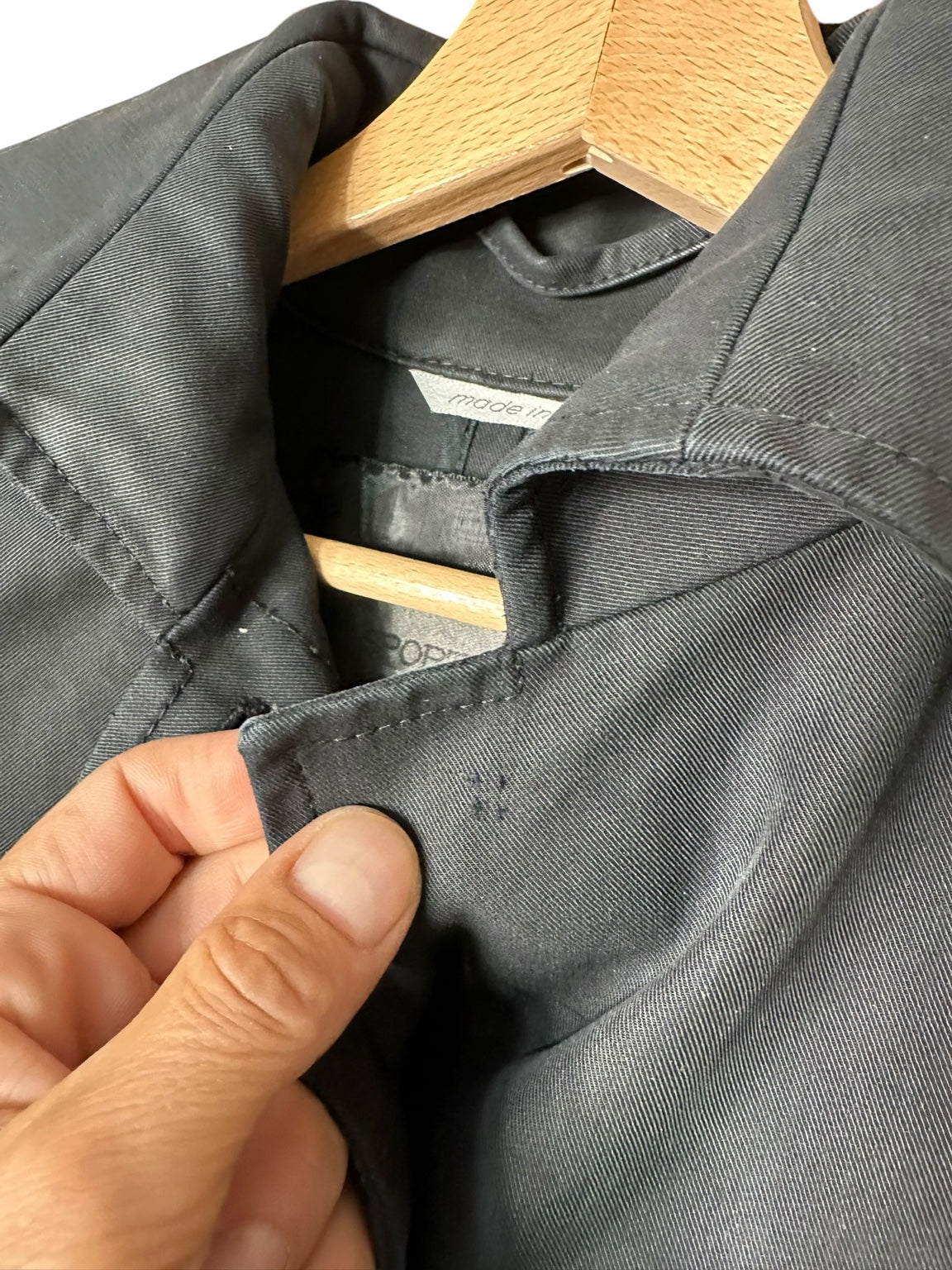 Trench Sportmax nero in cotone con cintura – 7677