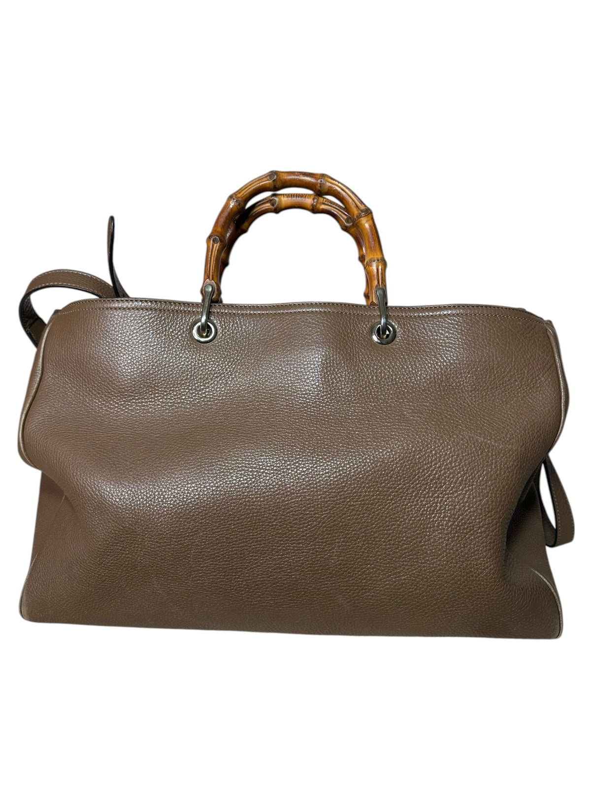 Gucci Bamboo in pelle martellata marrone – retro