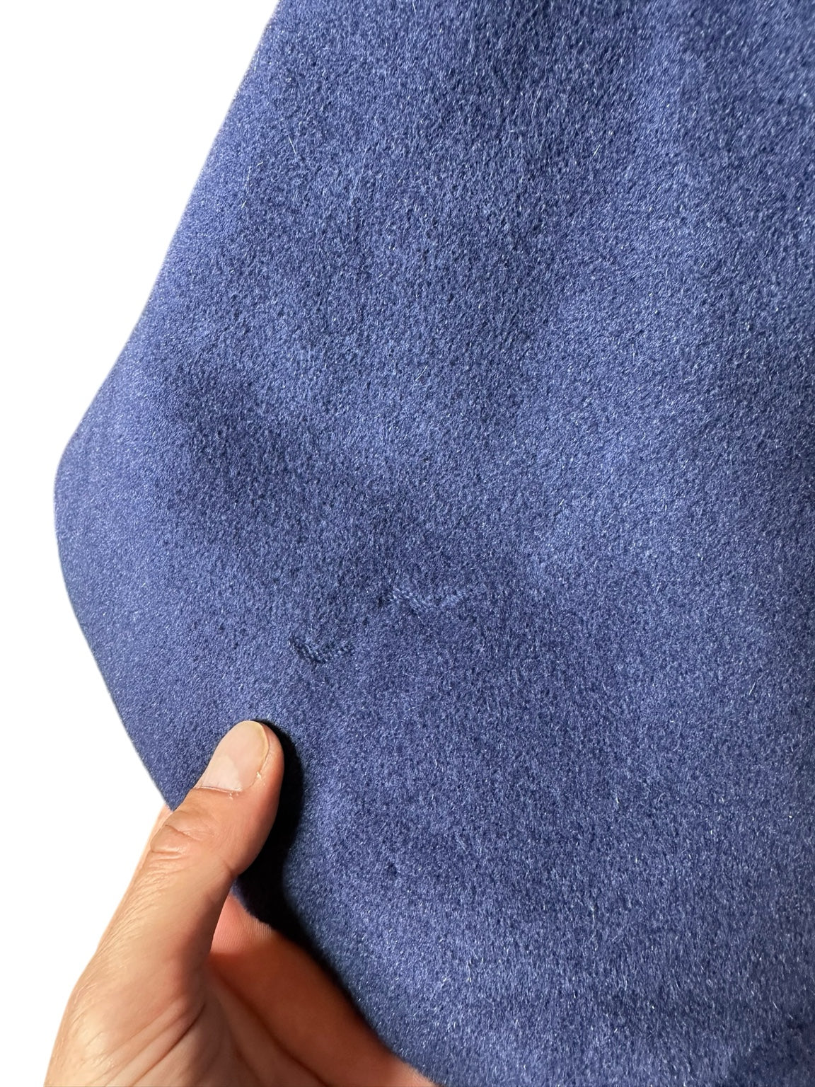 Cappotto Armani Collezioni blu scuro con collo in pelliccia rimovibile