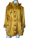 Parka vintage Moschino Couture in seta giallo ocra, taglia 42