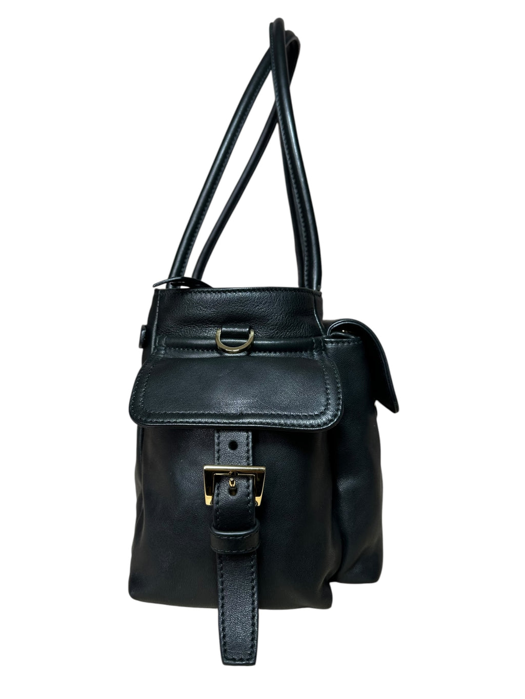 Prada Tote Explore nera – dettaglio laterale