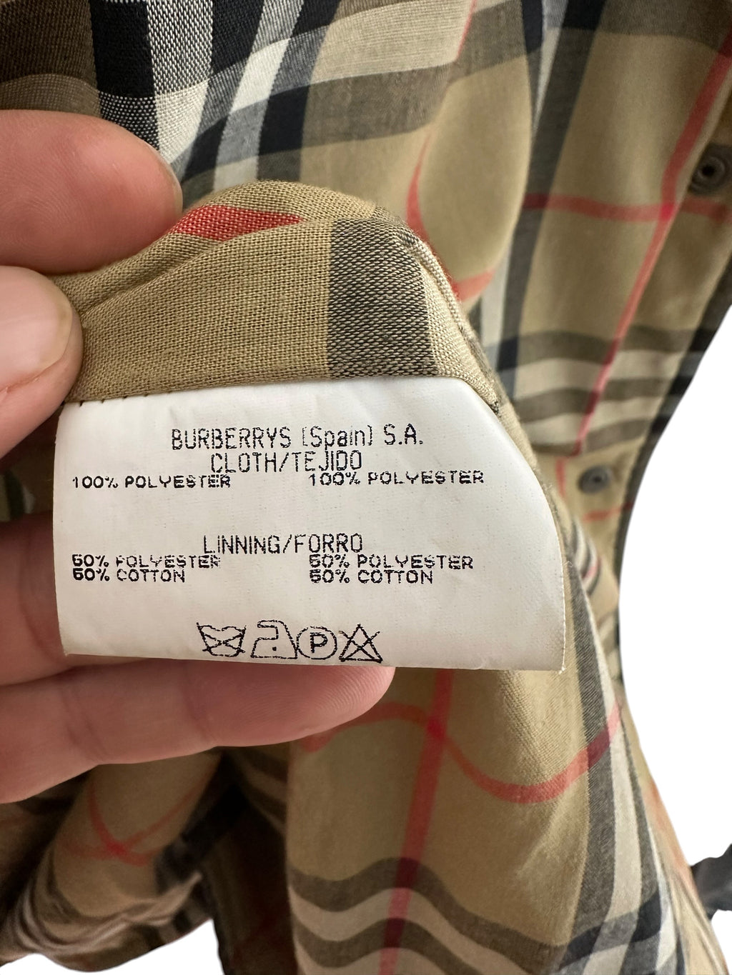 Burberrys vintage – dettaglio etichetta e composizione