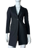 Blazer vintage Versus Gianni Versace nero microgessato blu