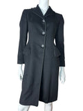 Cappotto Antonio Berardi nero sagomato con profili a contrasto