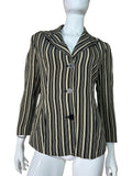 Blazer vintage Gianfranco Ferré Jeans a righe nere e beige