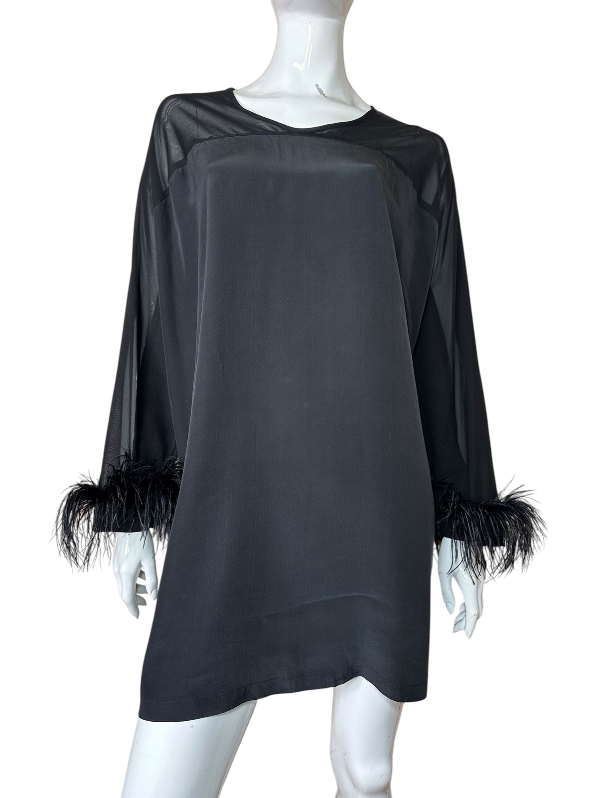Givenchy maxi maglia mini abito nero - fronte