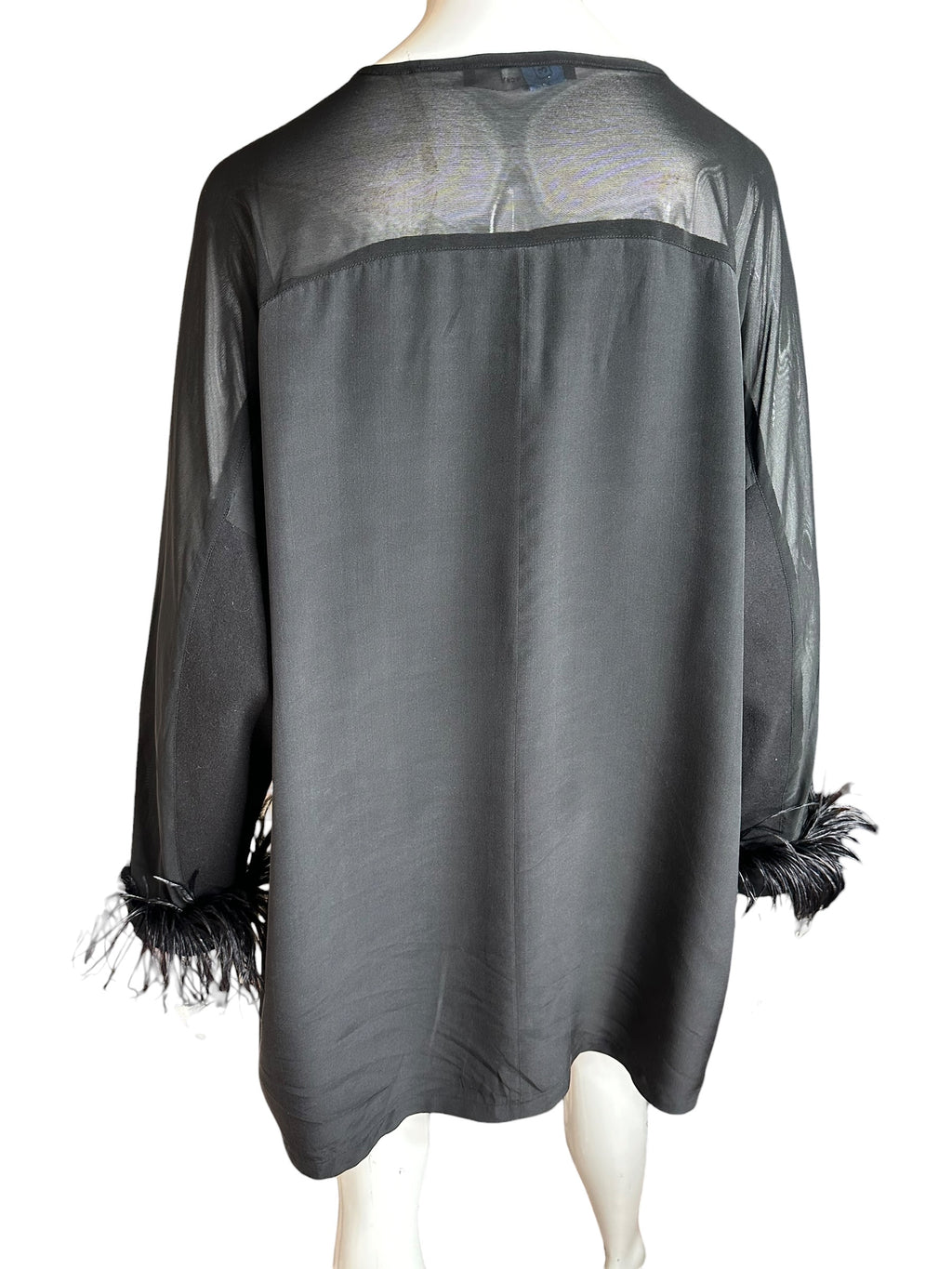 Givenchy maxi maglia mini abito nero - retro