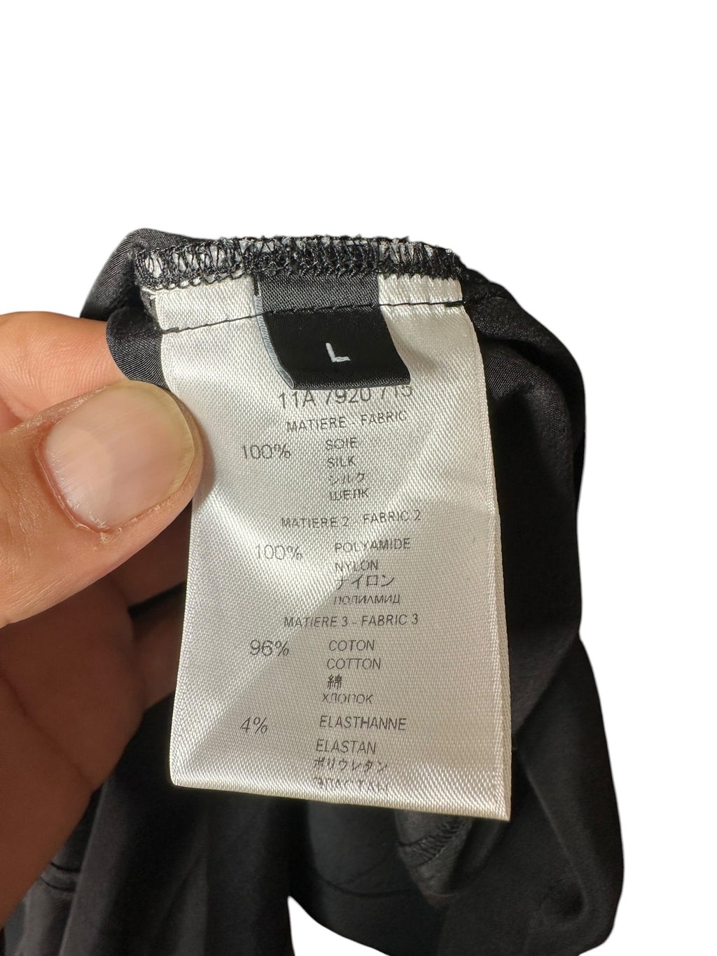 Givenchy maxi maglia mini abito nero - composizione e taglia