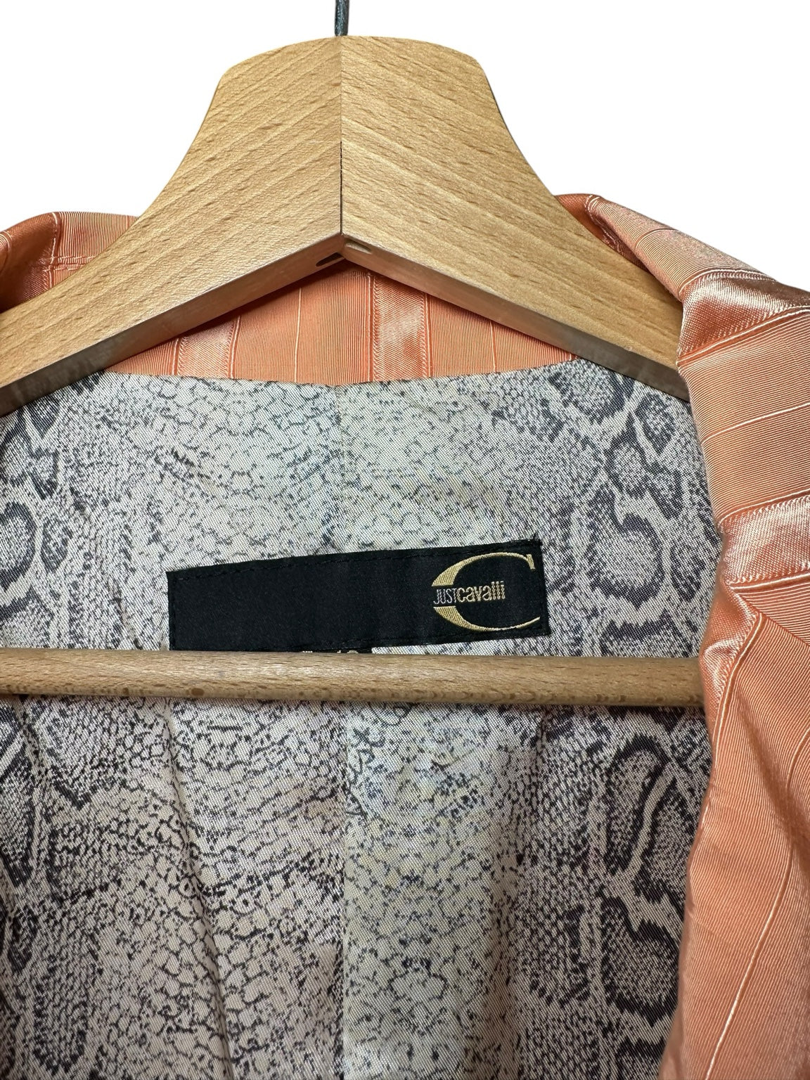 Blazer vintage Just Cavalli color pesca - etichetta Just Cavalli