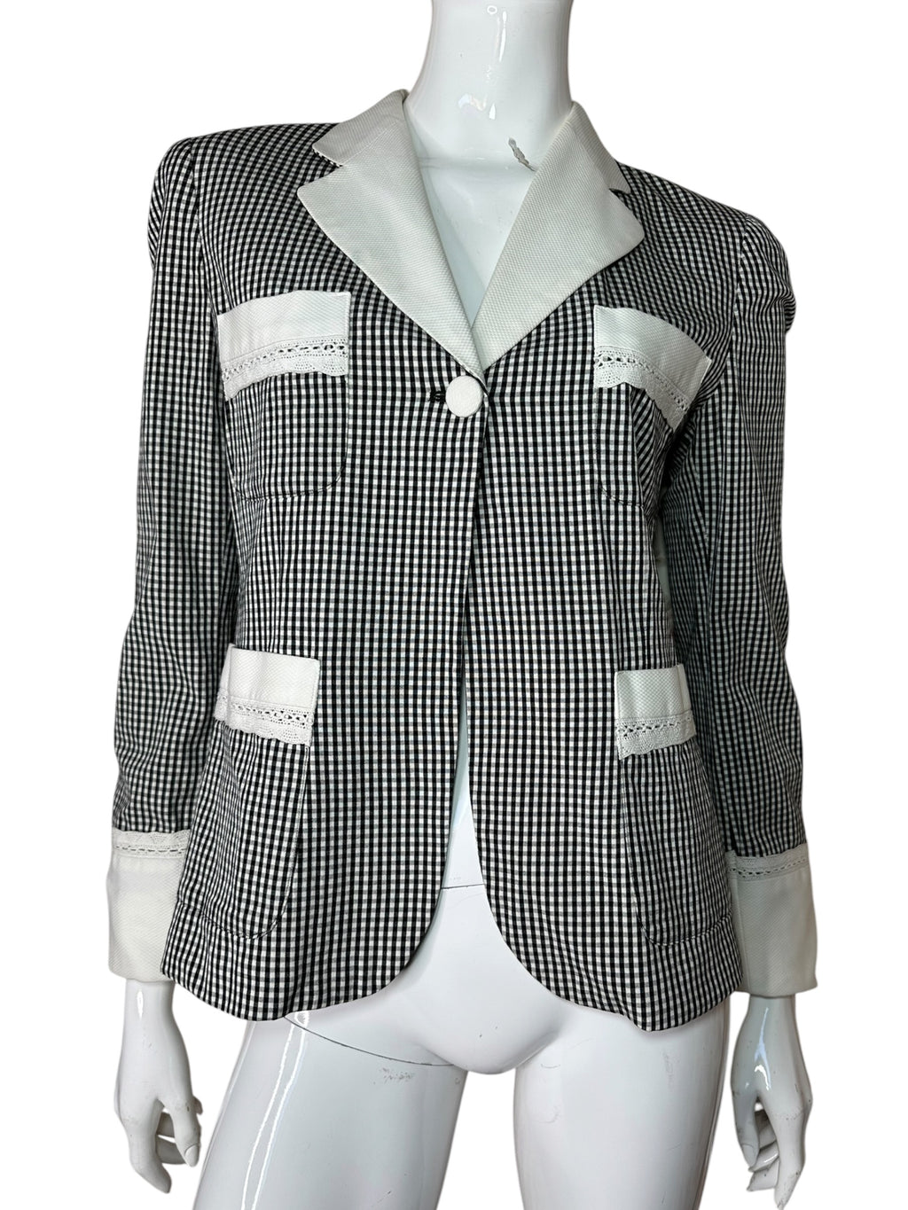 Blazer Moschino Cheap and Chic a quadretti bianchi e neri