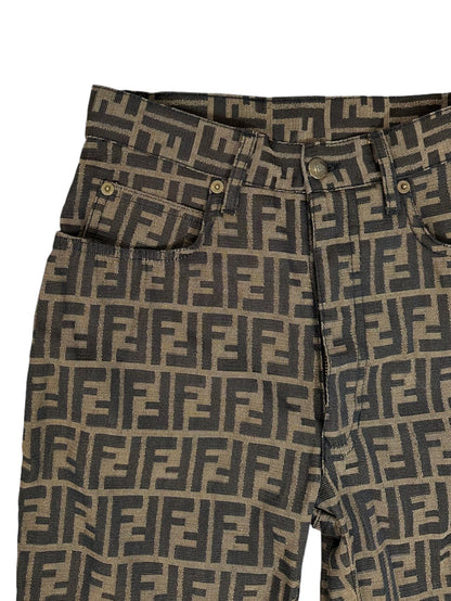 Fendi zucca pantaloni vintage monogram. (S)