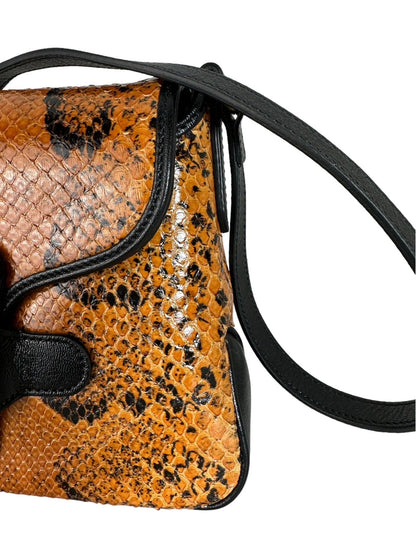 Gucci borsa Marmont in pitone arancione.
