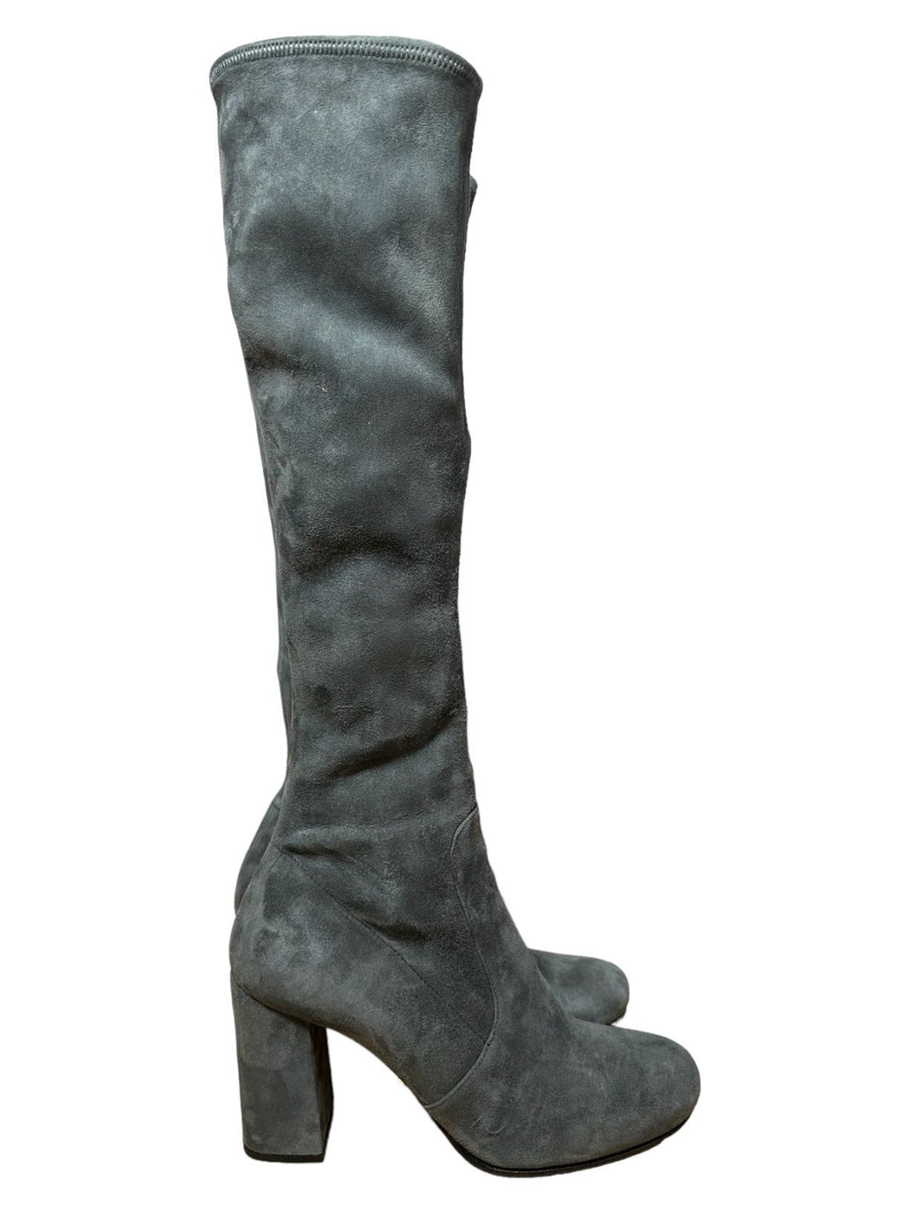 Prada stivali in camoscio grigio