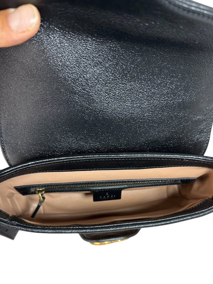 Gucci borsa Marmont in pitone arancione.
